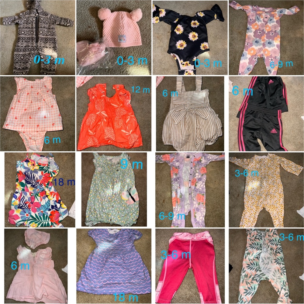 baby girl clothes are used and I ask 120 for everything! - Picture 1 of 6